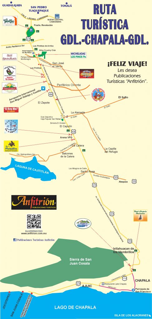 Mapa Anfitrión Ribera de Chapala – Guía Turística Anfitrión México